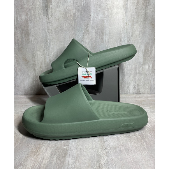 Skechers Foamies Slides Mens 12 Green Arch Fit Podiatrist Certified Arch Support main image 9